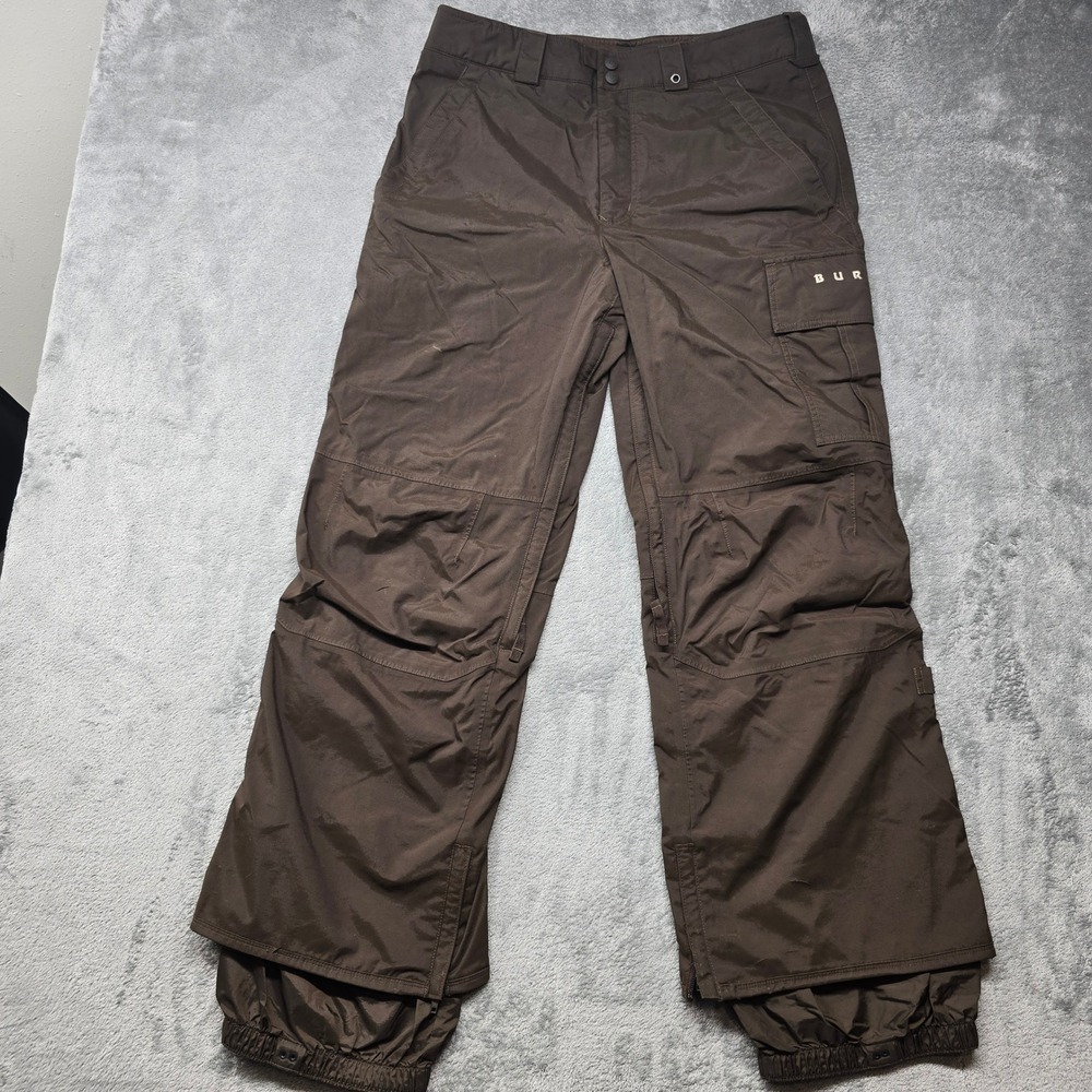 Burton Dryride Snowboard Pants Mens Medium Brown Cargo Ski Winter Trousers